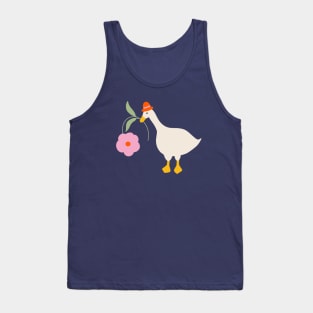 Goose with a flower spring tee Tank Top